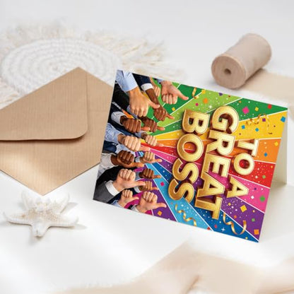 Boss Day Card Gifts, Funny Boss's Day Gifts for Women Men - color: BK-138