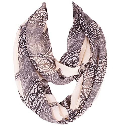 Fashion Lightweight Scarfs For Women Floral Print Many Style - color: 1207-infinity Floral