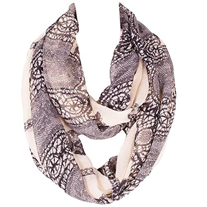 Fashion Lightweight Scarfs For Women Floral Print Many Style - color: 1207-infinity Floral