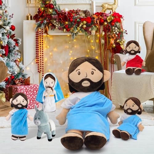 Yelakey Jesus Plush Virgin Mary Doll 11.8" Stuffed Religious Gift for Kids - color: 11.8inch/Virgin Mary and Jesus