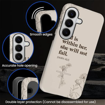 Compatible with Samsung Galaxy S26 Full Body Matte Case Hard Shell Shockproof Screen Lens Protection for Girl Boy Cute Pattern Christian Bible Verse Religious Scripture Jesus - color: Christian Bible Verse Religious Scripture Jesus, size: Samsung Galaxy S