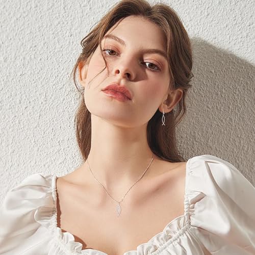 Earrings For Women Jesus Fish Faith Symbol Earrings Stainless Steel Chic Arc Fish Hook Earrings Christian Jewelry - color: silver