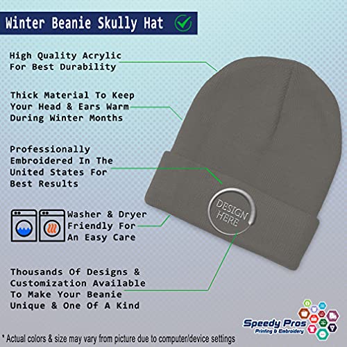 Custom Beanies for Men Christian Nazarene Jesus God Christ Skull Cap Winter Hats Women Acrylic One Size - color: Dark Grey Personalized Text Here