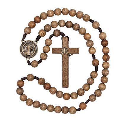 Intercession Wall Display Solid Wood Rosary (St Benedict)