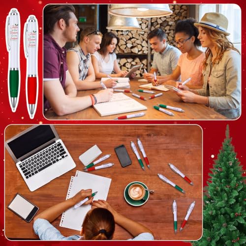 50 Pcs Jesus is the Reason Pen Christmas Christian Pens Gift Bulk Bible Verse Retractable Ballpoint Black Ink Party Favor with Rubber Grip for Xmas Sunday School Baptism Stationery Supplies