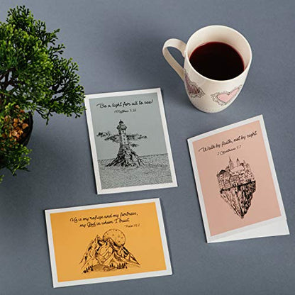 DIVERSEBEE 18 Inspirational Christian Greeting Cards with Envelopes