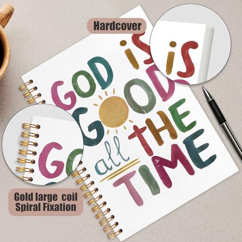 Christian Spiral Notebook Journal 5.5x8.3 Inch, God Is Good Bible Verse Notebooks for Note Taking, Prayer Scripture Journal for Woman, God Is Good Bible Hardcover Notebook - color: God is Good all THE TIME