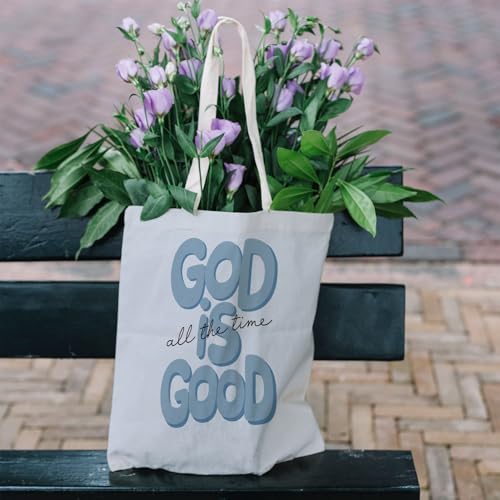 Preppy Coquette Pink Tote Bag, Trendy Shoulder Canvas Tote Bags, Durable Reusable Grocery Bag for Shopping and Travel - color: Blue God