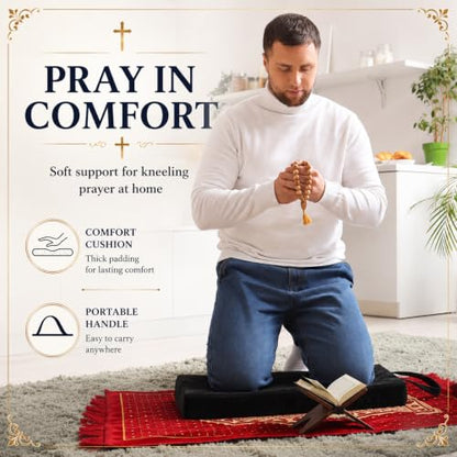 Colingmill Personal Prayer Kneeler Pad 18 3/4 Inch Christian Kneeler Pillow - color: Black