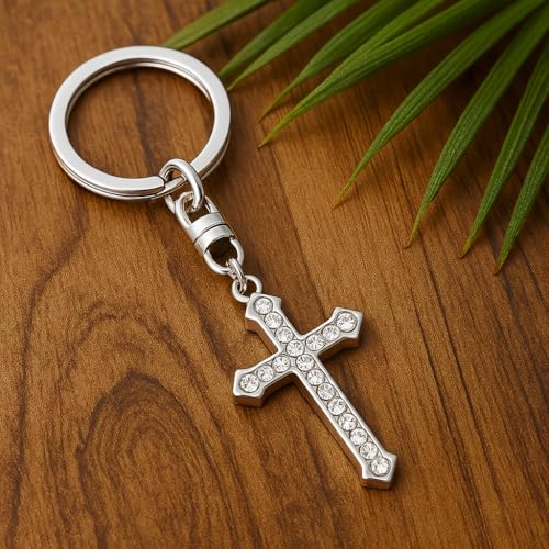 Cross Keychain – Cool Keychains Gifts for Christian, Baptism, Holidays, Keychains for Car Keys - color: Cross13