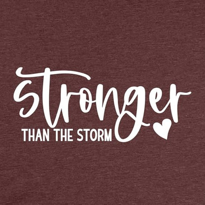 BLACKMYTH Women Cute Graphic Stronger Tee Shirts - color: Heather Coffee, size: XX-Large