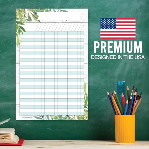 Attendance Chart for Classroom -4pc Laminated Chore & Reward Chart for Kids - color: Farmhouse Classic