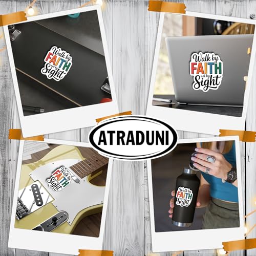 (3Pcs) Walk by Faith Not by Sight Stickers Inspirational Christian Faith Quote Motivational Gifts Waterproof Vinyl Decals for Laptop Water Bottle Car Size 3" x 2.2" - color: Walk By Faith Not By Sight