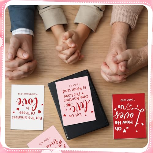 Gilprop 50 Pcs Christian Valentines Notebooks Jesus Bible Notepads Gifts Bulk Religious Scripture Prayer Inspirational Journals Gifts for Church Catholic Members Sunday School Friends(Valentine's Day) - style: Valentine's Day