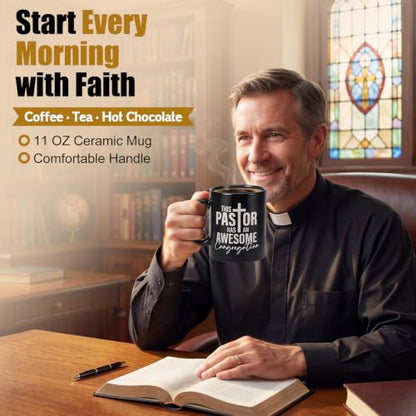 7 Pcs Pastor Appreciation Gifts for Men, Black - color: Black