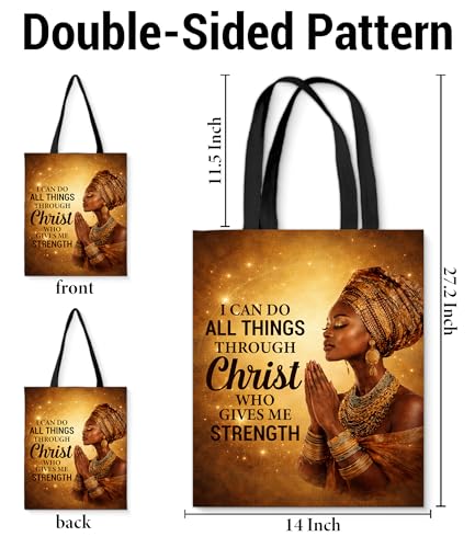 Aesthetic Canvas Tote Bag for Women Man，Christian Bible Verse Reusable Grocery Shoulder Bag for Shopping Work Travel - color: Ideas01