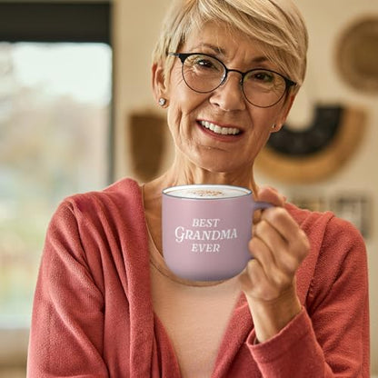 Christian Art Gifts Large Ceramic Microwave/Dishwasher Safe Coffee & Mug - color: Pink/Grandma, size: 14 Ounces