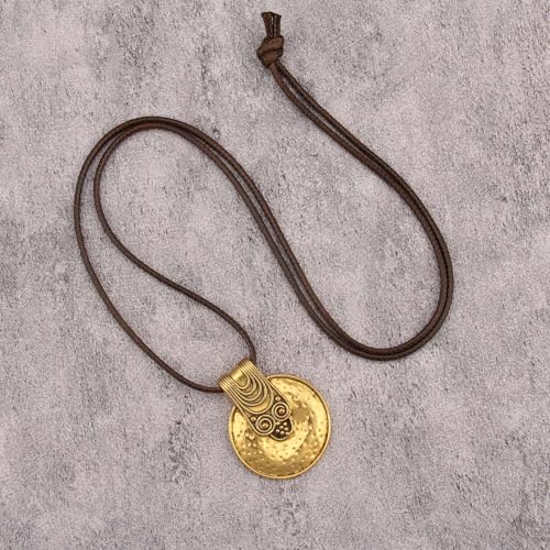 Leather Necklace for Women Long Boho Pendant Hippie Choker Necklace Bohemian Layered Leather Rope Wooden Jewelry Gifts - style: Vintage Boho Necklace
