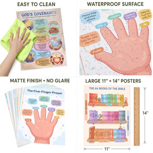 Mr. Pen- Sunday School Bible Poster Set, 11x14 Inches, 15 Posters