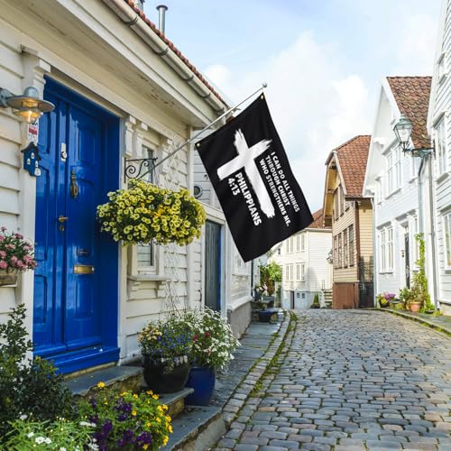 Phil 4:13 Cross Flag I Can Do All Things Through Christ Christian Banner - color: B
