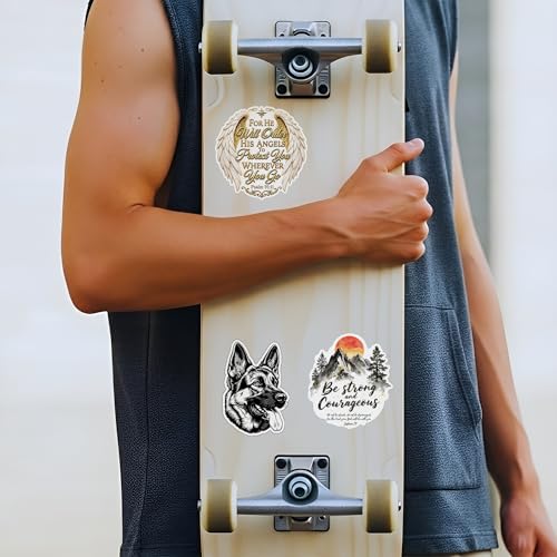 [3PCS] Psalm 91 Sticker, for He Will Order His Angels to Protect You - color: Psalm 91 Sticker