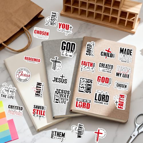 100 Pcs Bible Verse Christian Stickers Religious Faith Sticker - style: Bible Verse
