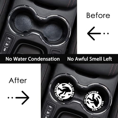 2 Pack Compatible with Bigfoot Car Cup Holder Coasters Universal Neoprene - color: Ape Man