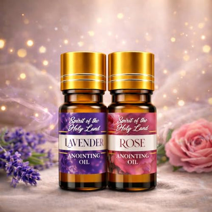Biblical Lavender & Rose Anointing Oil from Jerusalem 2 Bottles x 10 ml