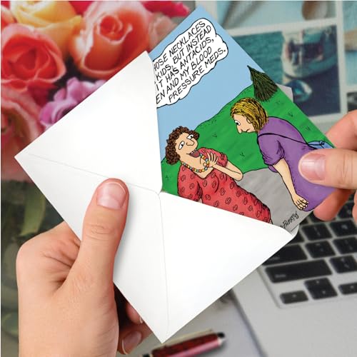 NobleWorks 1 Funny Get Well Card for Her Medicine Necklace C8710GWG - style: Medicine Necklace