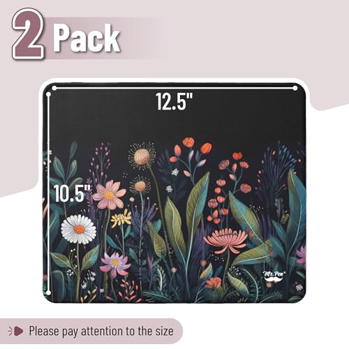 Mr. Pen- Mouse Pad, 12.5"x 10.5", 2 Pack, Garden Flowers - color: Garden Flowers