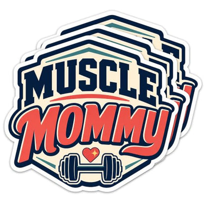 [3PCS] Muscle Mommy Sticker Mom Vinyl Decal for Laptop Bottle Gift Pack - color: Muscle Mommy Sticker