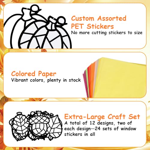 Fennoral 24 Pack Fall Maple Leaf Craft Kit for Kids Bulk - color: Maple Leaf