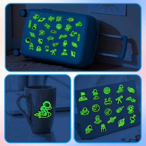 50 Pcs Glow in The Dark Neon Space Water Bottle Stickers - color: Luminescent-475kscp