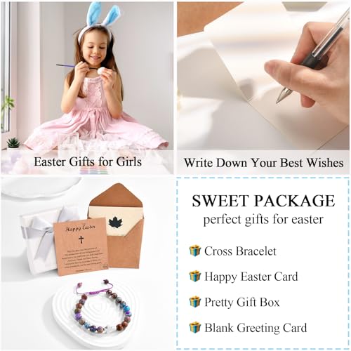 EFVISD Cross Bracelet Gifts for Boys Girls Christian Religious Gifts - color: Happy Easter