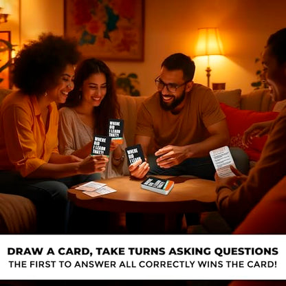 Trivia Card Games for Adults — Family Board Games for Teens and Adults - color: 2. 4 Set