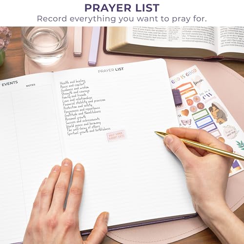 Clever Fox Prayer Journal with Prompts, Bible, Women, Teen, B5 Lavender - color: Lavender, size: Smaller than A4 (7" x 10")