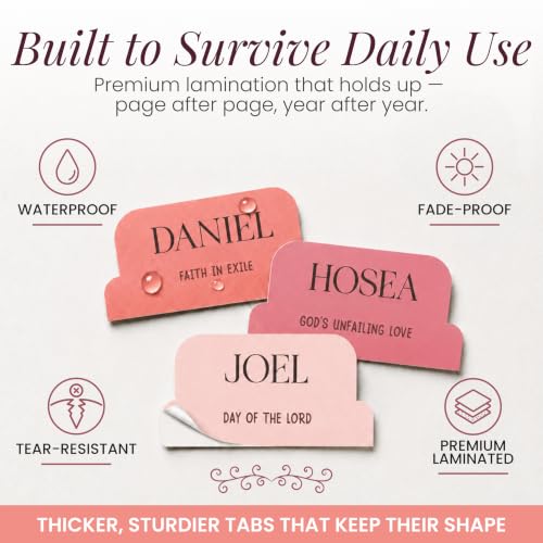 90 Christian Bible Tabs for Women & Teen Girls - Blush Pink - color: Blush Pink