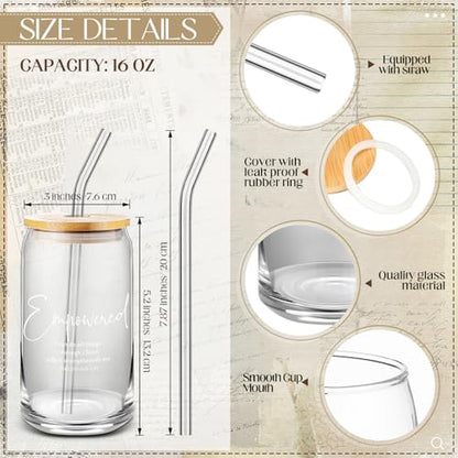 Funnymoom 12 Pcs Christian Gift Bulk 16 oz Bible Glass Cups, Classic - style: Classic