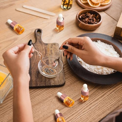 Didaey 100 Pcs Mini Glass Oil Dropper Bottle, 2 ml, Rose Gold - color: Rose Gold, size: 2 ml