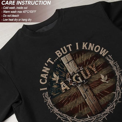 I Can't But I Know A Guy Shirts, Religious Shirts for Men - color: Ds02-black, size: Medium