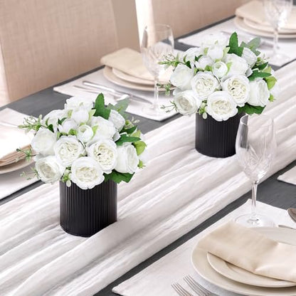 6 Set Pre-Made Flower Table Centerpieces - White - color: White, size: 6 X Peonies Table Centerpieces