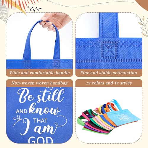 Sweetude 48 Pcs Christian Gift Bags Bulk, Bible Verse Gift Bags for Women - color: Colourful, style: Bible