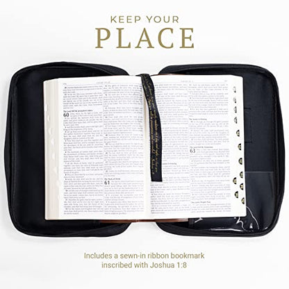 Divinity Boutique, Canvas Bible Case - Black Bible Cover for Men and Women - for Compact, X-Large and XX-Large Books - size: Extra-Large