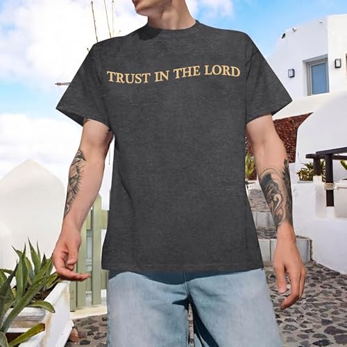Mens Christian Graphic TShirt Jesus Faith Bible Verse Inspirational Tee - color: Grey, size: XX-Large