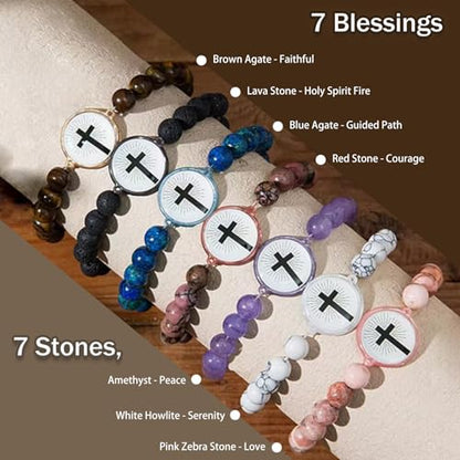 Daily Bible Verse Bracelet Wearable with NFC, Bible Verse Christian Gift for Women, Men and Teens - color: Black