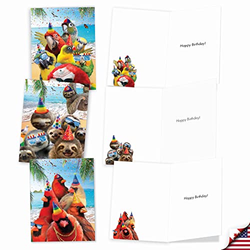 Best Card Co 20 Assorted Birthday Notes Wildlife AM10209BDG-B2x10 - style: Wildlife Photo Ops