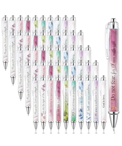 Mr. Pen- Christian Pen Set, 50 Pack, Floral, Black Ink - color: Floral, Black Ink, size: 50 Pack