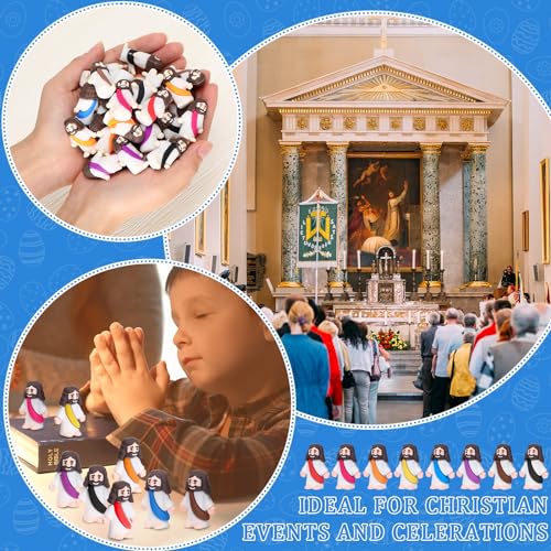 Barydat 100 Pcs Little Jesus Figures, Halloween Prank Props, Vibrant Colors - color: Vibrant Colors