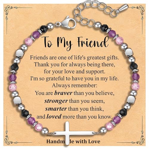 Adjustable Religious Gifts Cross Bracelet for Women Girl - style: Friend
