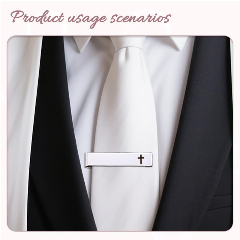 Novelty Religious Cross Tie Clip - Christian Birthday Christmas Gifts for Son Grandson Graduation Valentines Gift Ideas - style: man of god